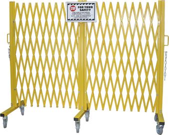 Ouverture maximum se pliante jaune 20' de glissières de sécurité d'accordéon de porte de barrière haute de ½ de X 52”