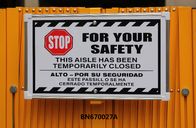 Portes de sécurité se pliantes portatives en acier résistantes d'entrepôt avec l'étiquette de mise en garde fournisseur