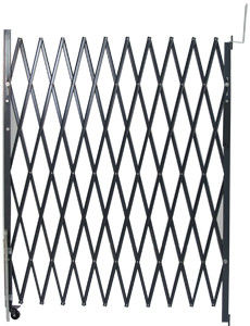 Portes de sécurité se pliantes en acier grises pour la porte de ciseaux en métal d'affaires non montée fournisseur