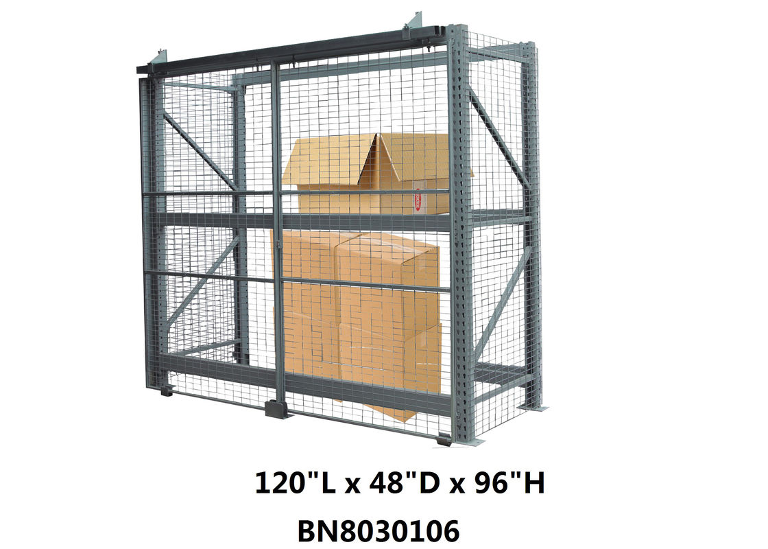 Systèmes en acier résistants de cage de degré de sécurité de support de palette 10' type élevé de porte coulissante de *4 ' *8 ' fournisseur