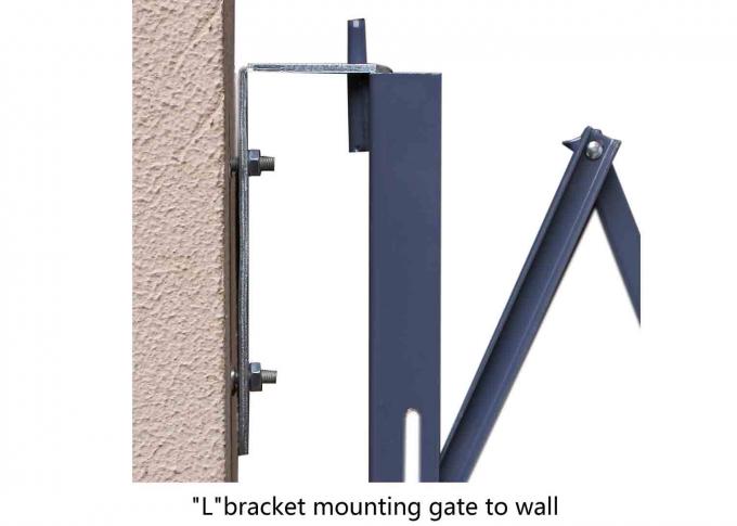 Portes de sécurité se pliantes en acier grises pour la porte de ciseaux en métal d'affaires non montée