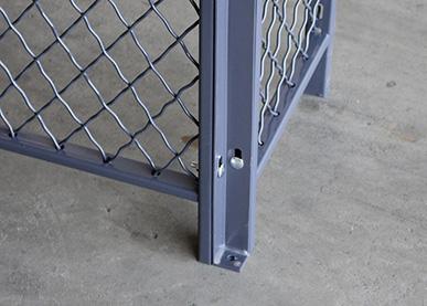 Cage verrouillable de stockage d'équipement de 4 côtés, cages de stockage de fil en métal soudé